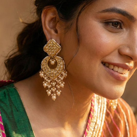 Jharoka Arched Glittery Studs