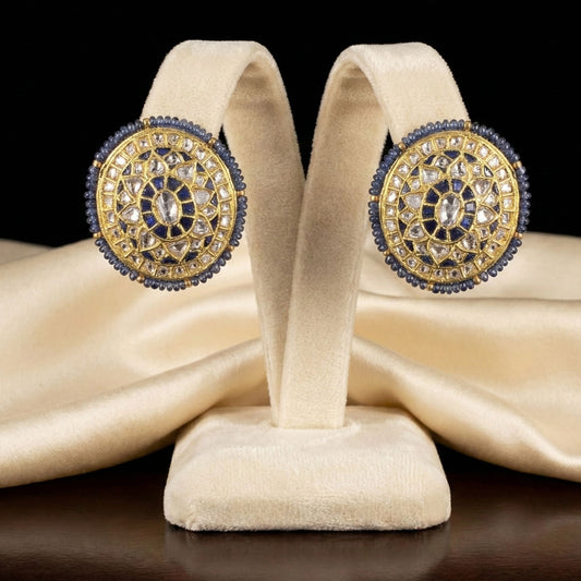 Jharoka Circular Blue Gold Tops