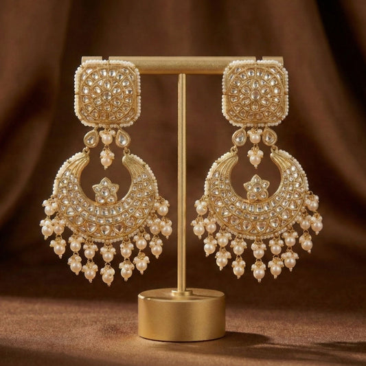 Jharoka Luna Square Gold Baali
