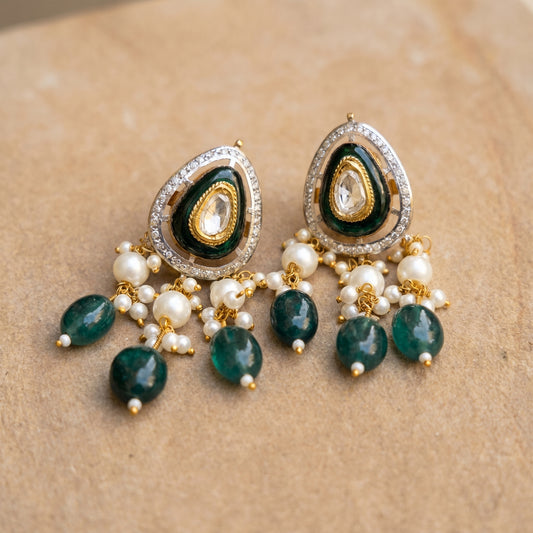 Jharoka Diamond earrings | Vama Gears