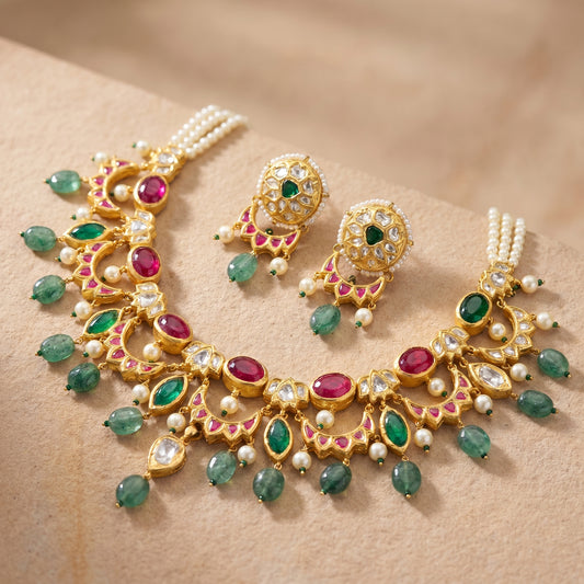 Jharoka Moon reversible set | Vama Gears