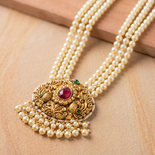 Jharoka Temple necklace | Vama Gears