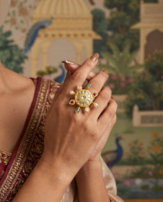 Jharoka Sun radiant ring | Vama Gears