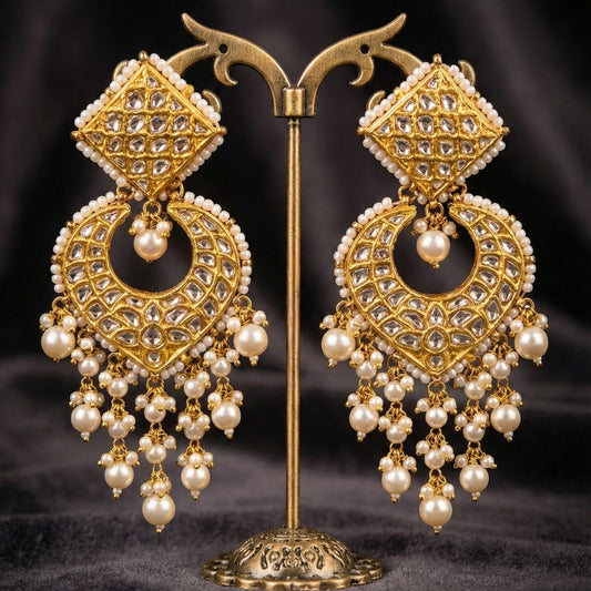 Jharoka Arched Glittery Studs