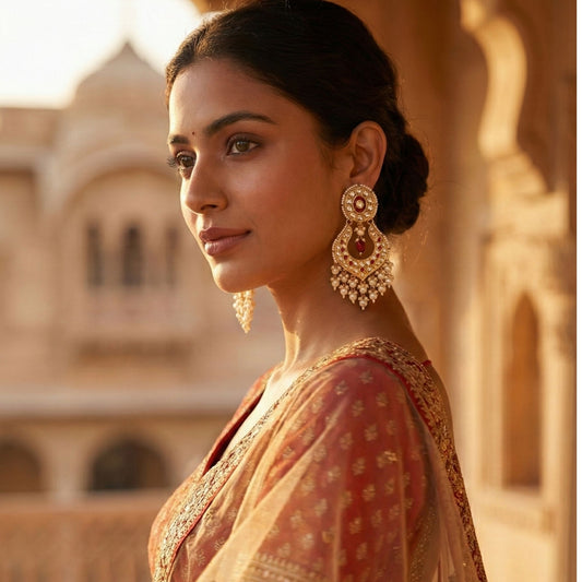 Jharoka Dewdrop Luminous Danglers