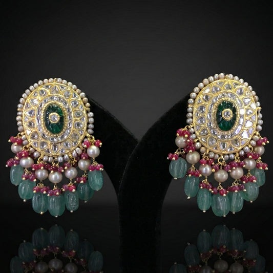 Jharoka Ellipse Auric Earrings