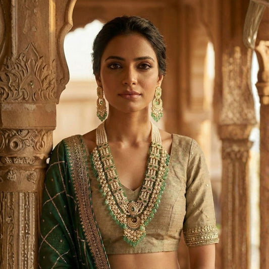Jharoka Glow Mint Haar Set