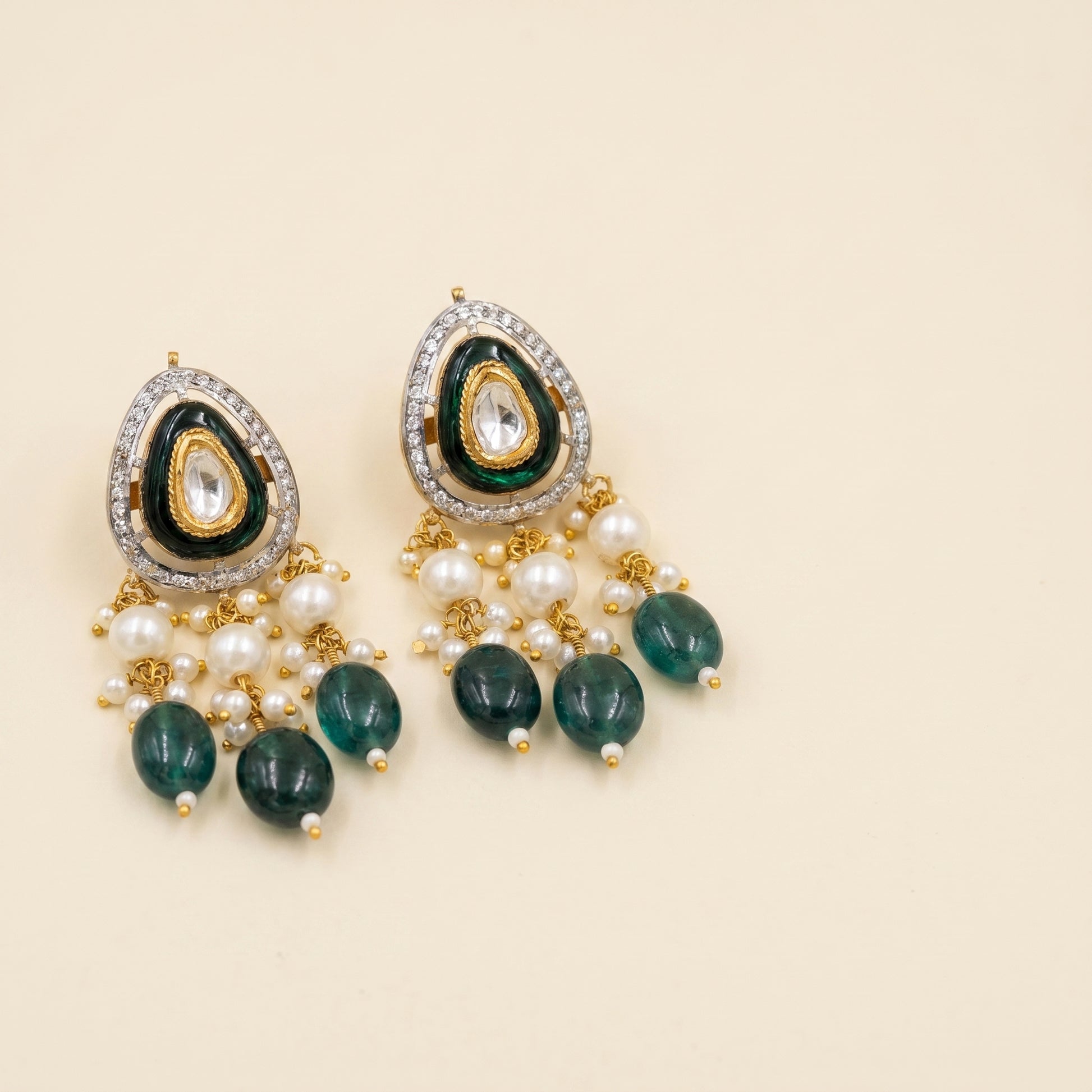 Jharoka Diamond earrings | Vama Gears