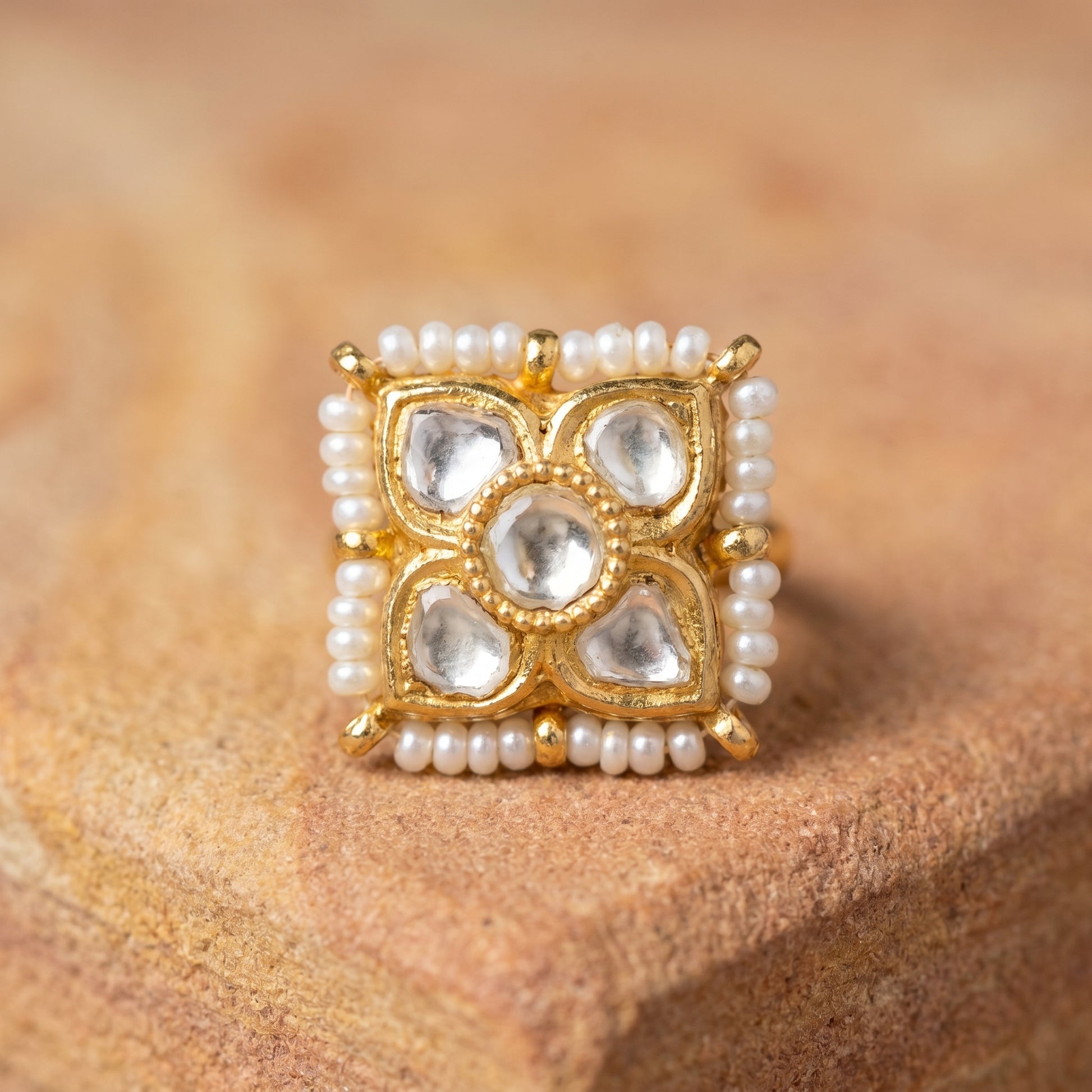 Jharoka Petal ring | Vama Gears