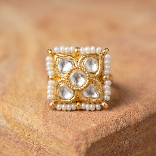 Jharoka Petal ring | Vama Gears