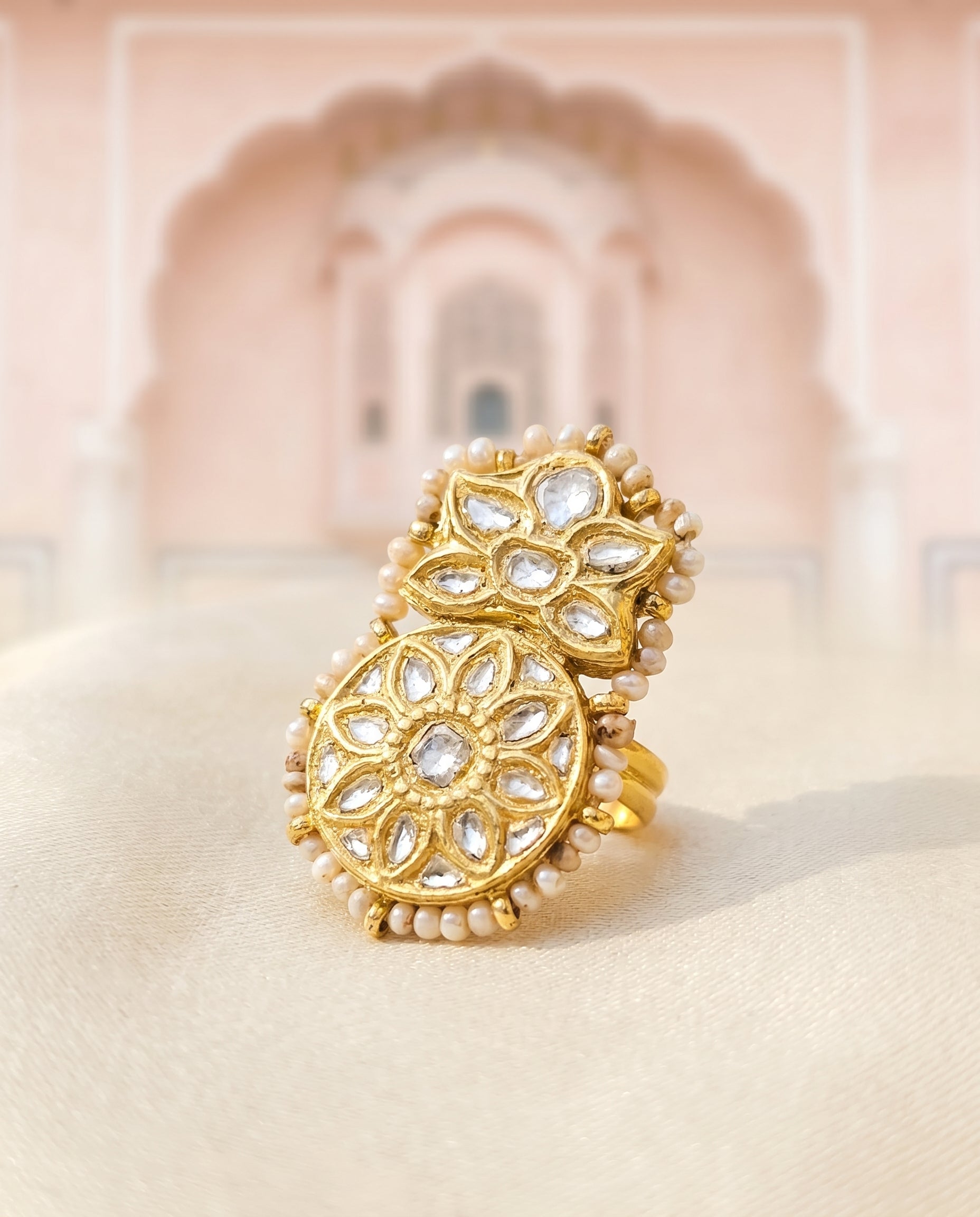 Jharoka Star ring flower | Vama Gears