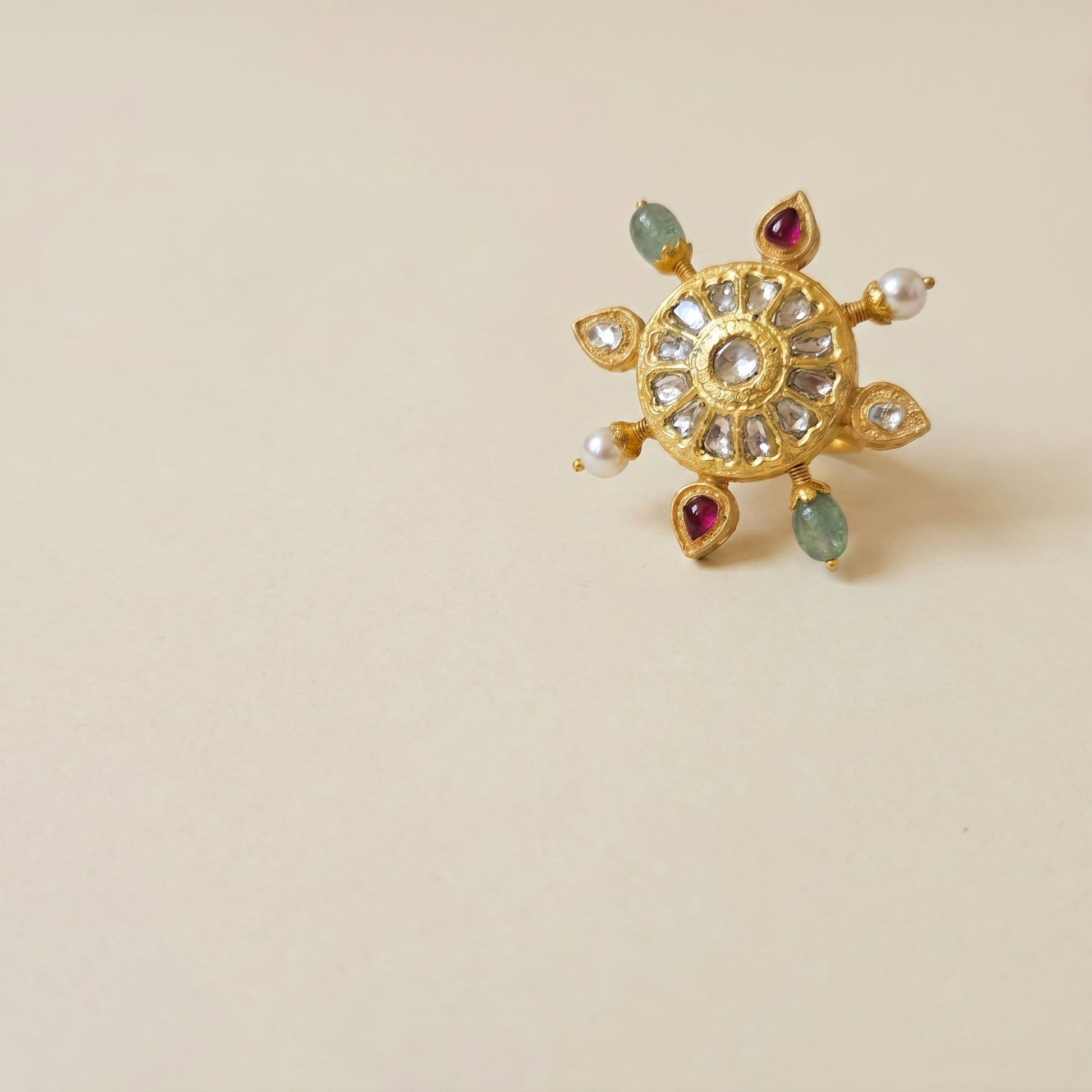Jharoka Sun radiant ring | Vama Gears