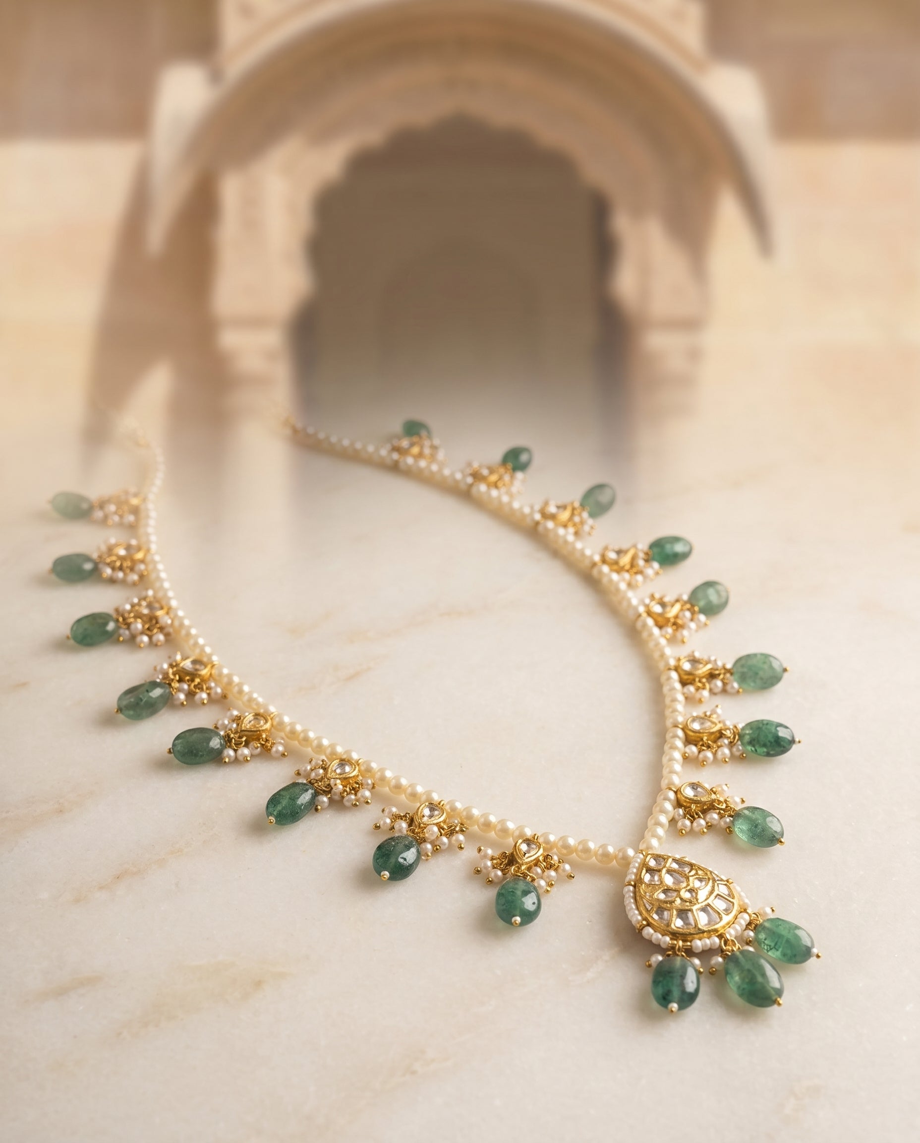 Jharoka Ek lada necklace | Vama Gears