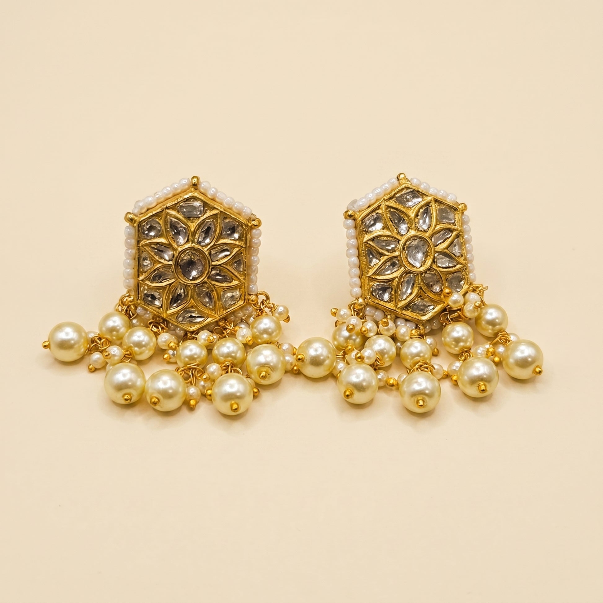 Jharoka Antique finishing earrings | Vama Gears