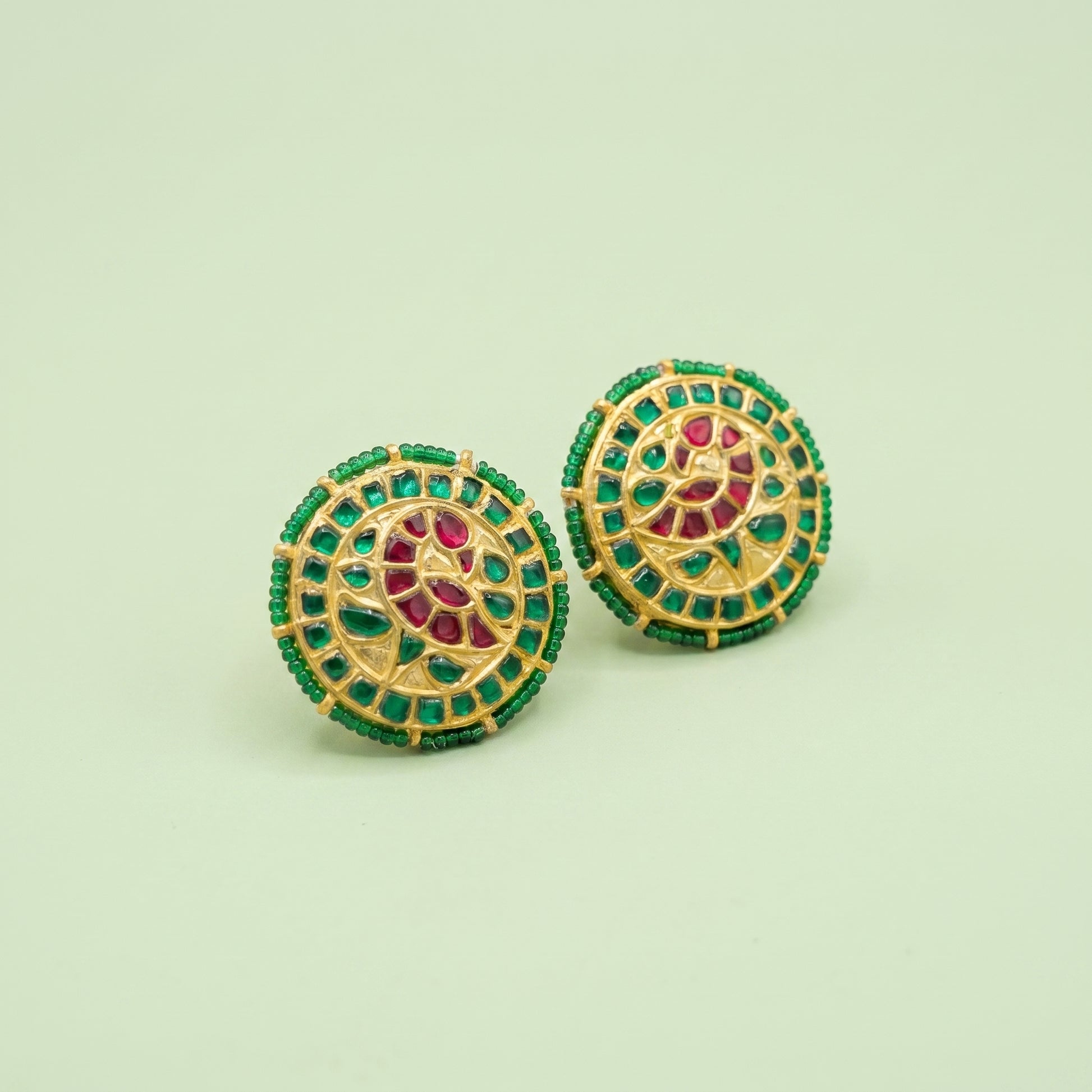Jharoka Peacock studs | Vama Gears