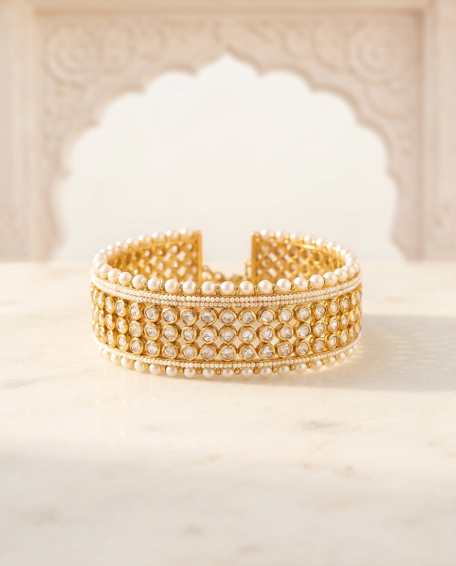 Jharoka Kilvas bracelet cum choker | Vama Gears