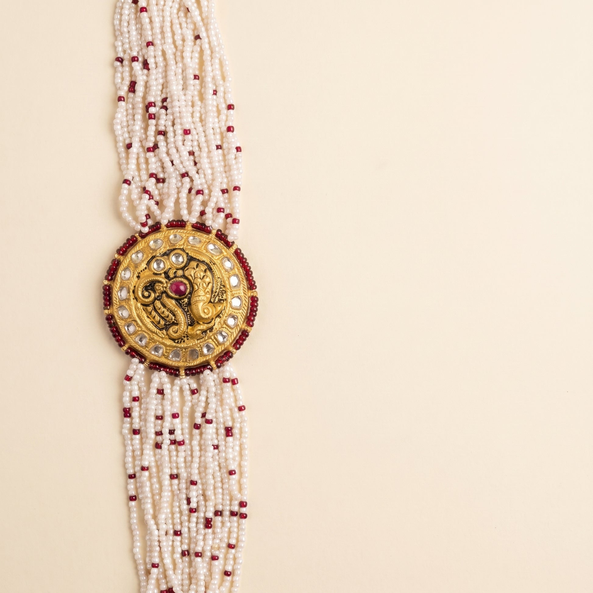 Jharoka Peacock bracelet cum choker | Vama Gears