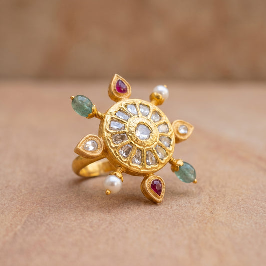 Jharoka Sun radiant ring | Vama Gears