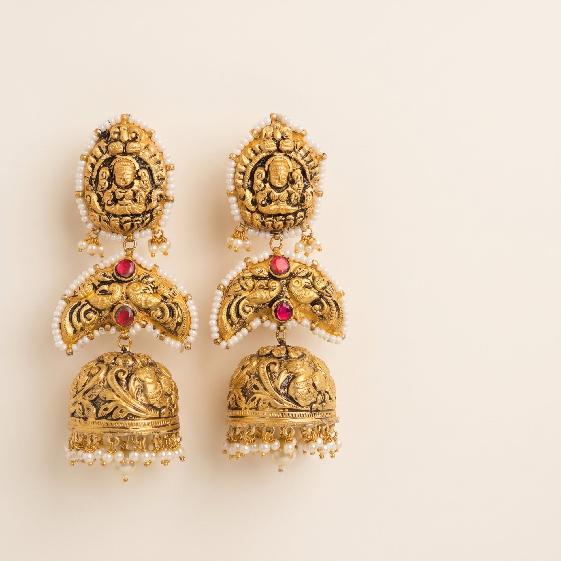 Jharoka Lakshmi temple jhumki | Vama Gears
