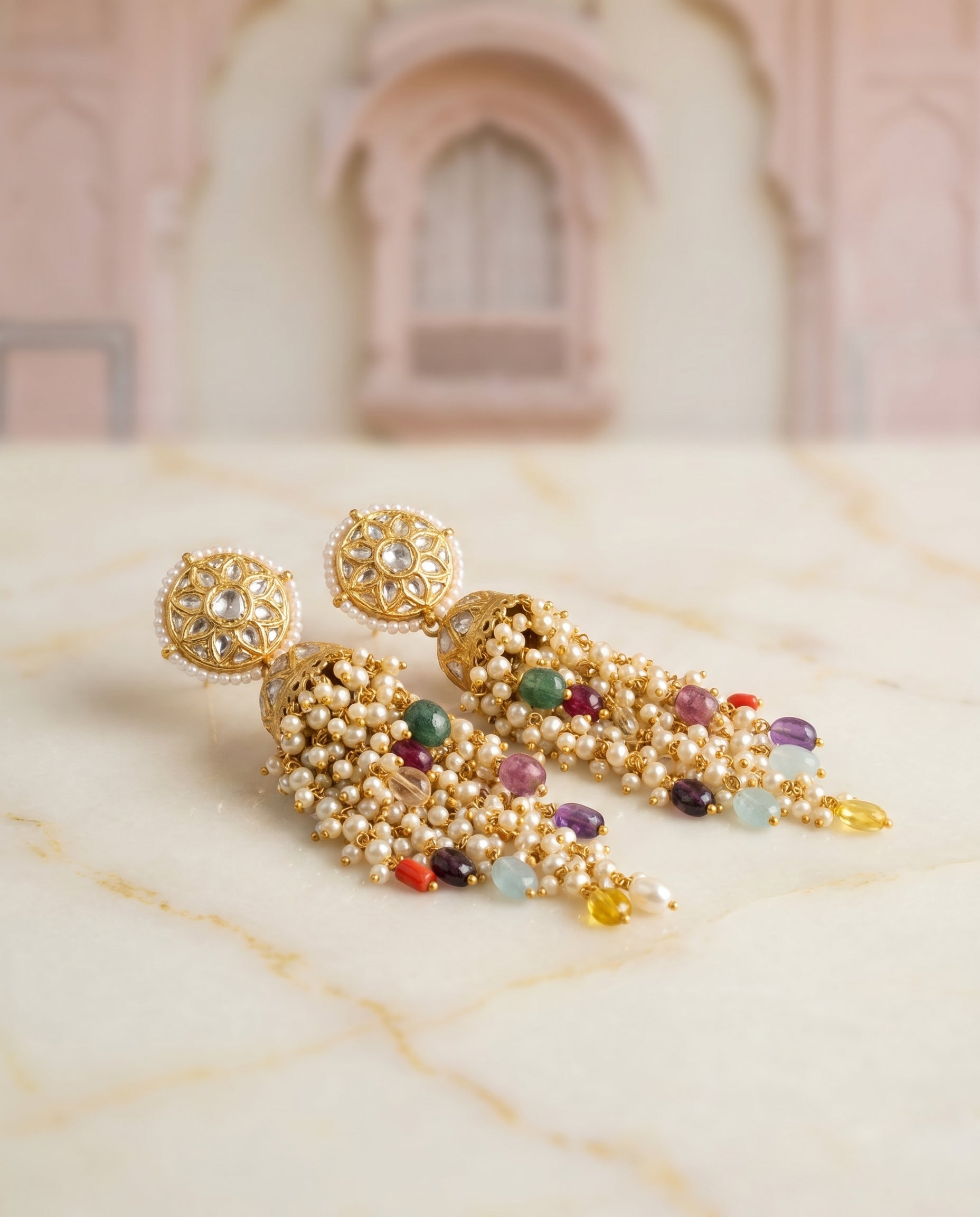 Jharoka Waterfall jhumkis | Vama Gears
