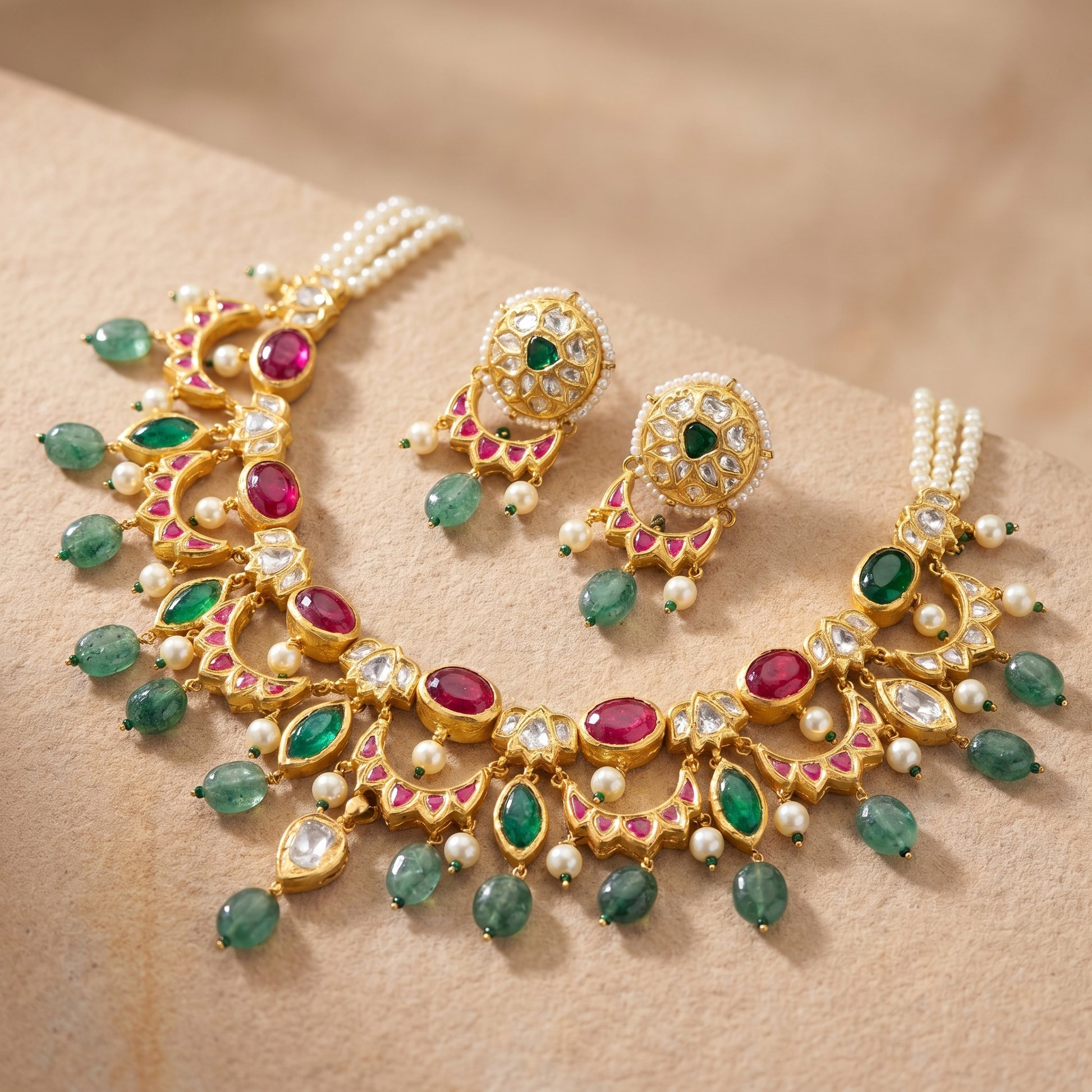 Jharoka Moon reversible set | Vama Gears