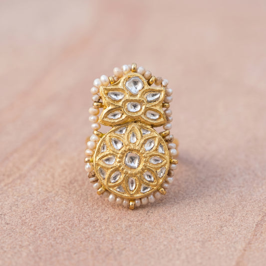 Jharoka Star ring flower | Vama Gears
