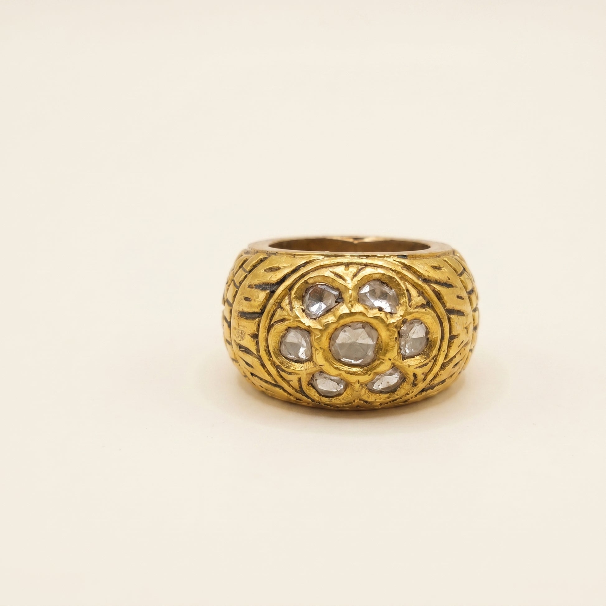 Jharoka Flower polki ring | Vama Gears