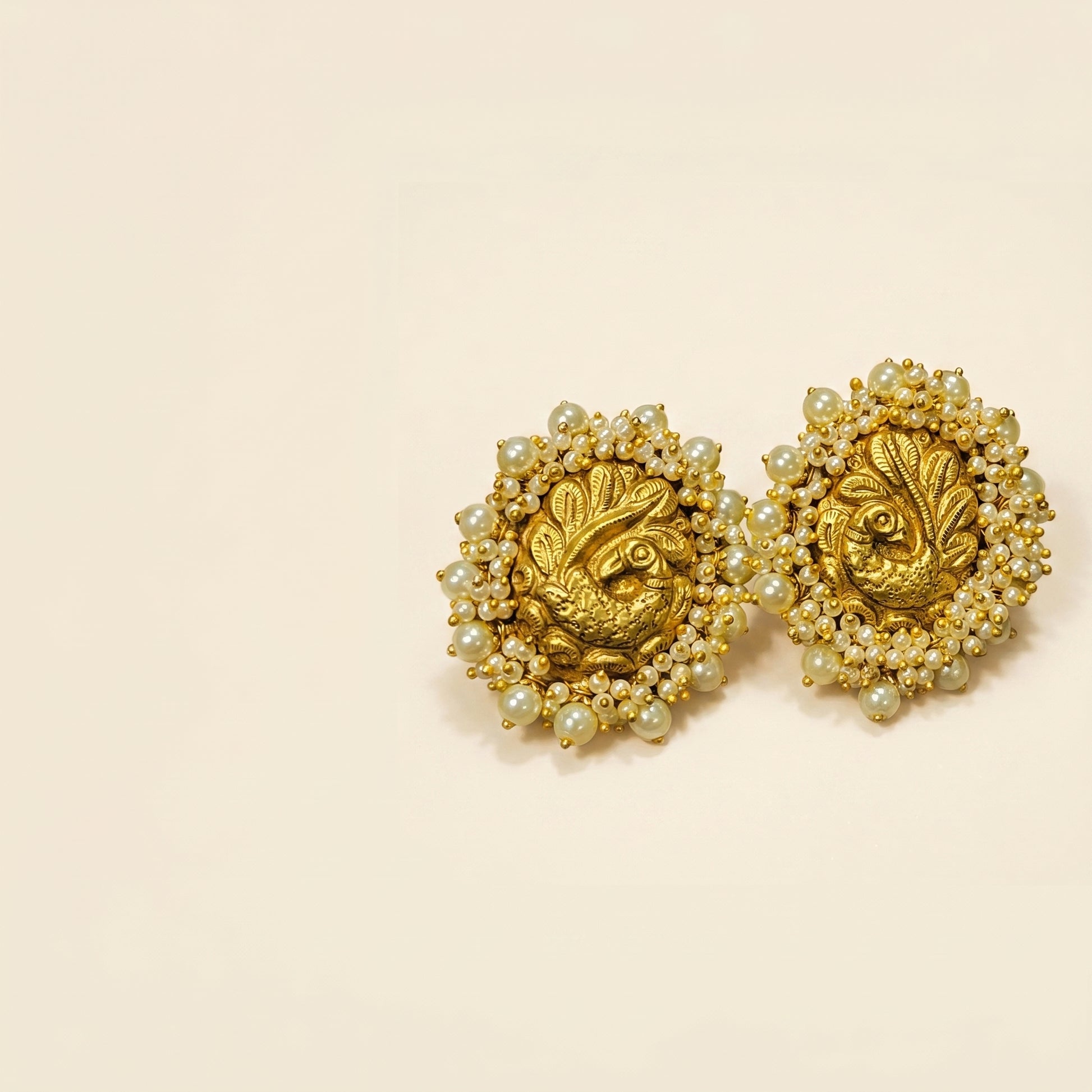 Jharoka Peacock earrings | Vama Gears