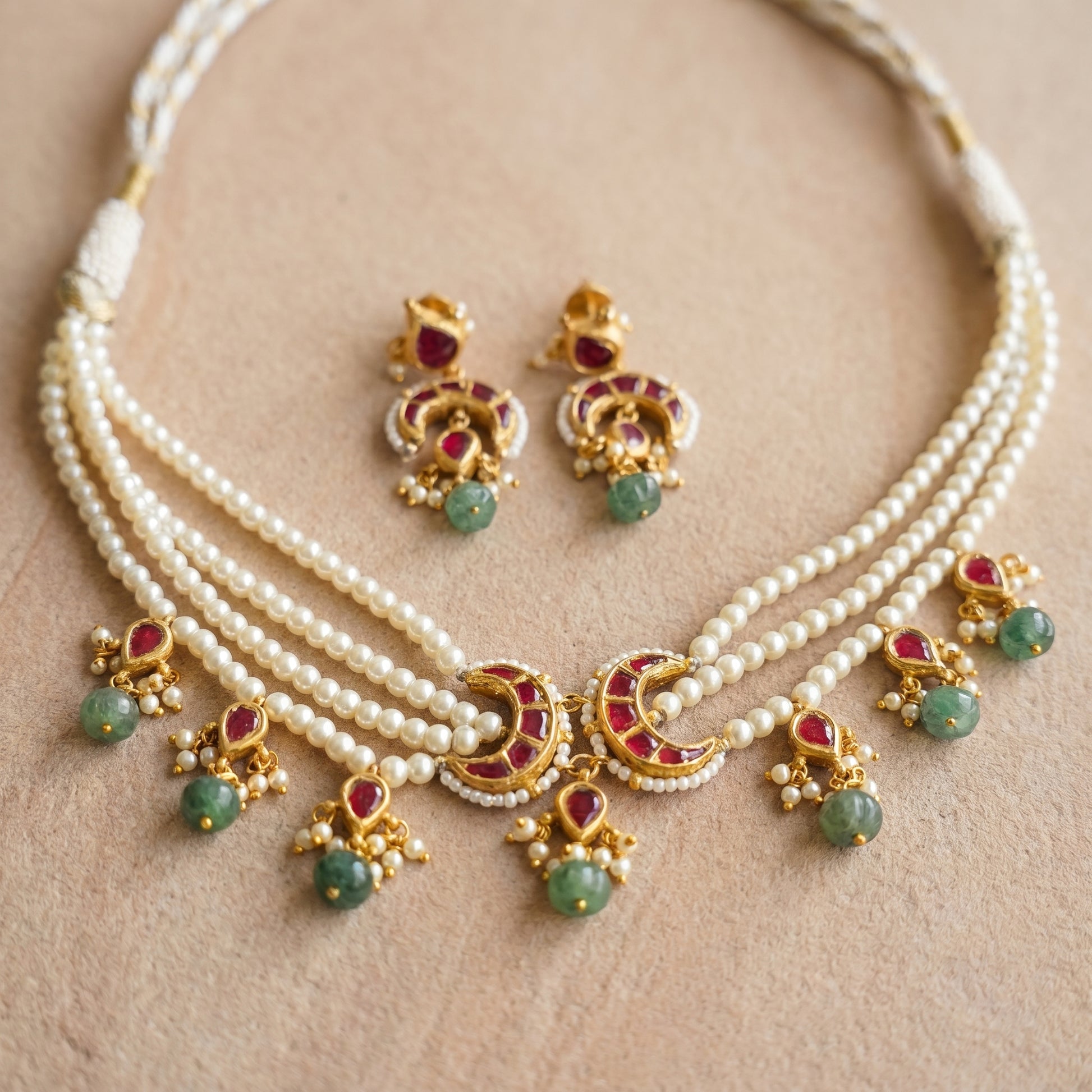 Jharoka Moon choker set | Vama Gears