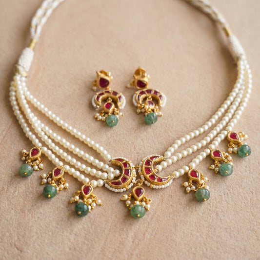 Jharoka Moon choker set | Vama Gears