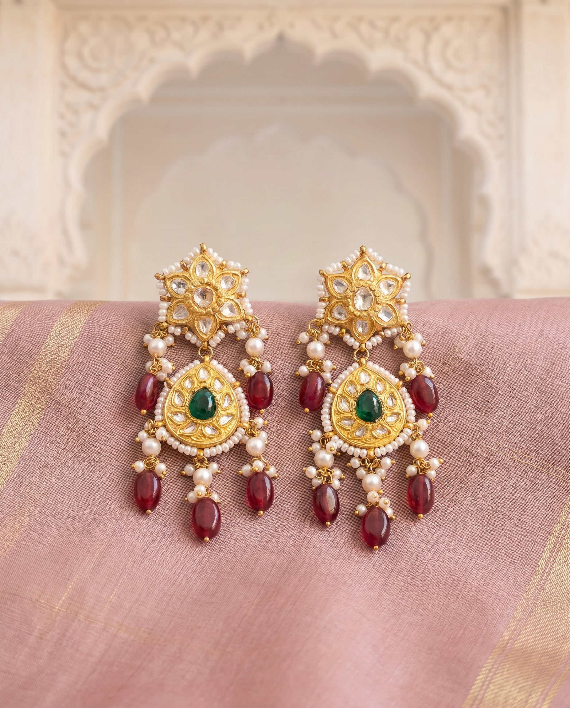 Jharoka Star and Diamond small chand ballis | Vama Gears