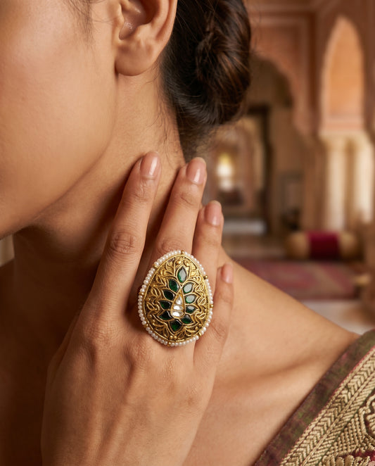 Jharoka Polki ring | Vama Gears
