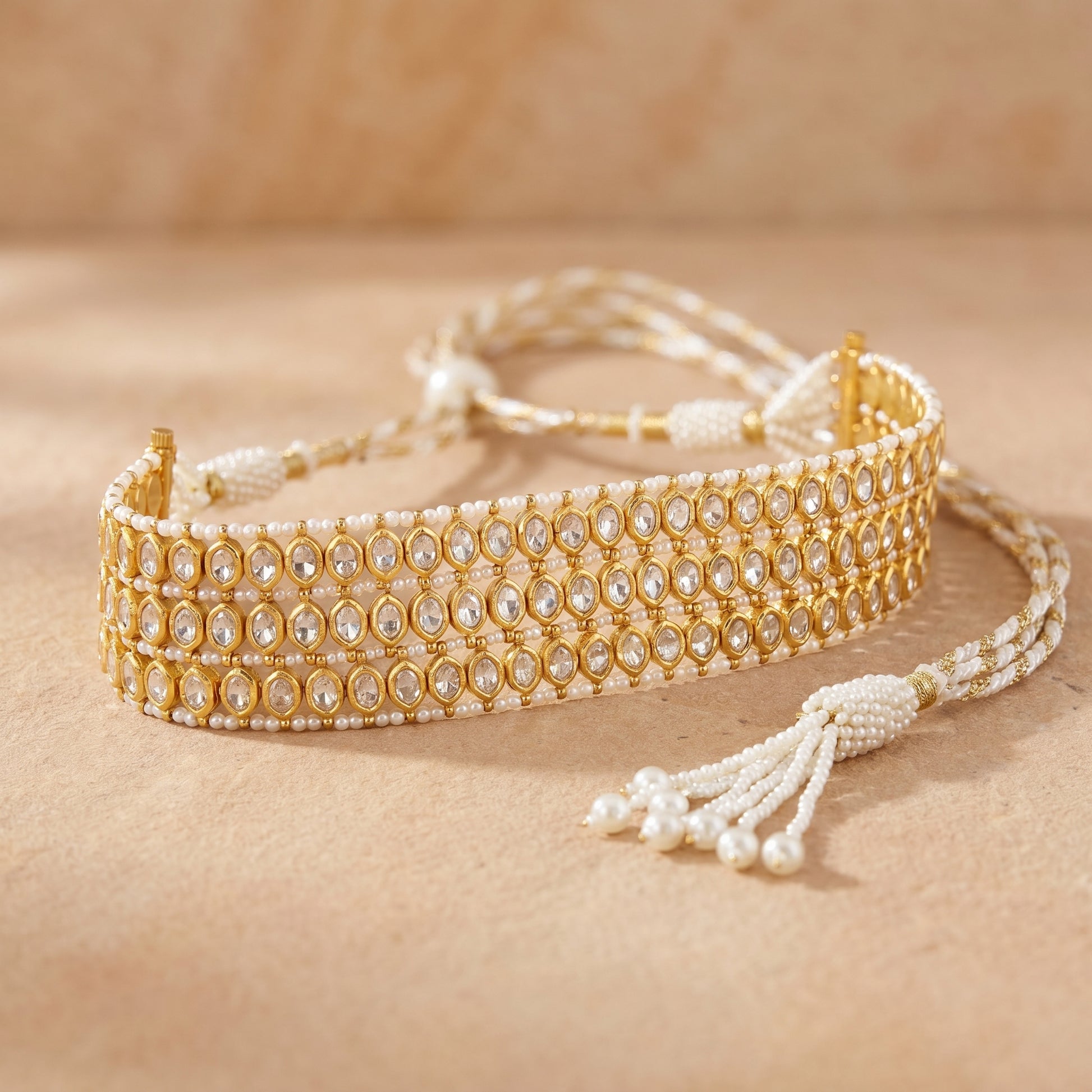 Jharoka Kilvas bracelet cum choker | Vama Gears