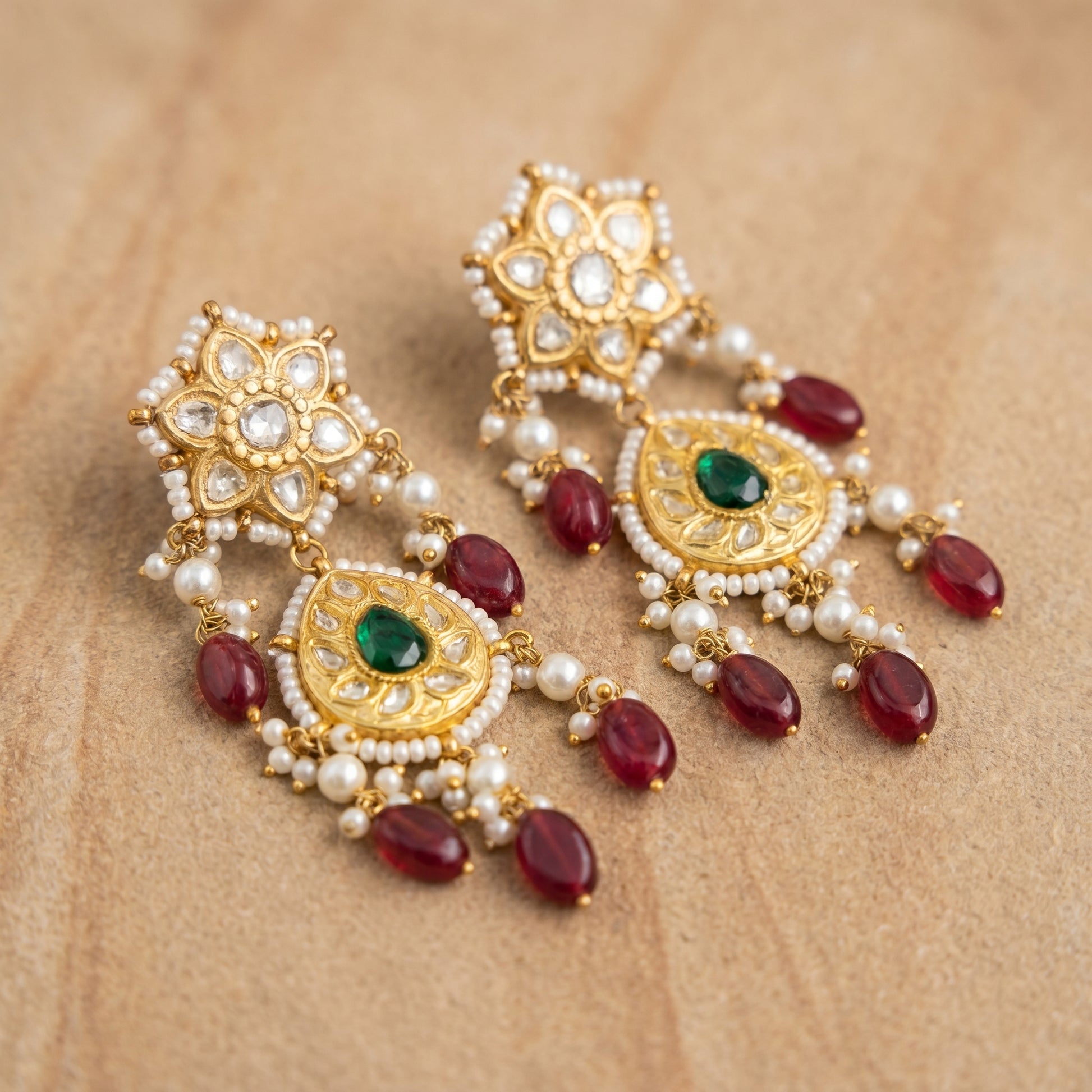 Jharoka Star and Diamond small chand ballis | Vama Gears