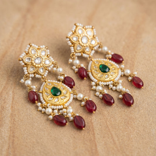 Jharoka Star and Diamond small chand ballis | Vama Gears