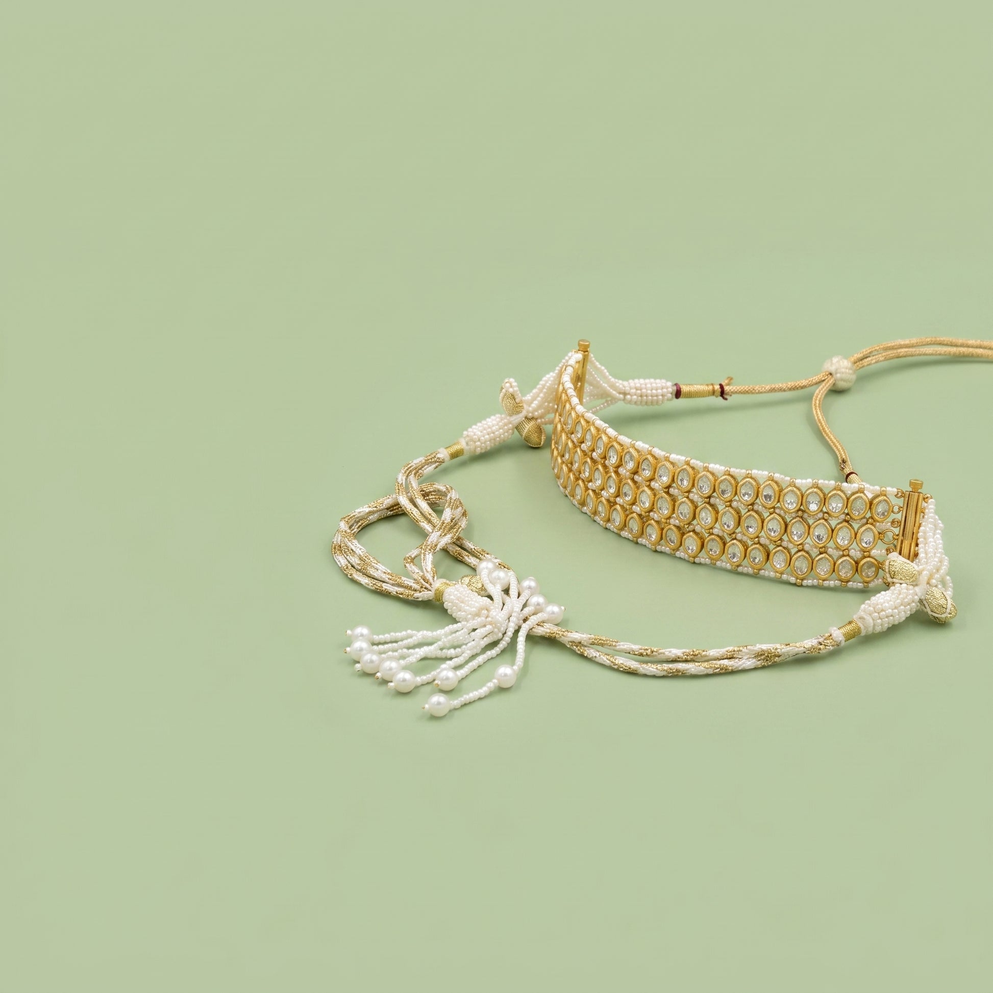 Jharoka Kilvas bracelet cum choker | Vama Gears