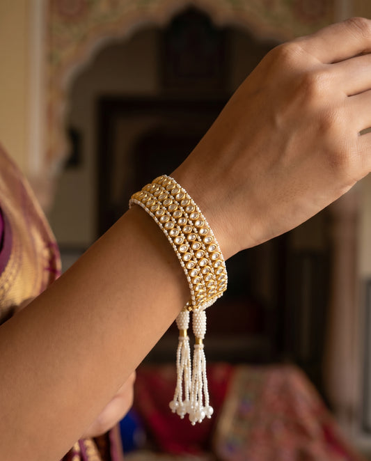 Jharoka Kilvas bracelet cum choker | Vama Gears