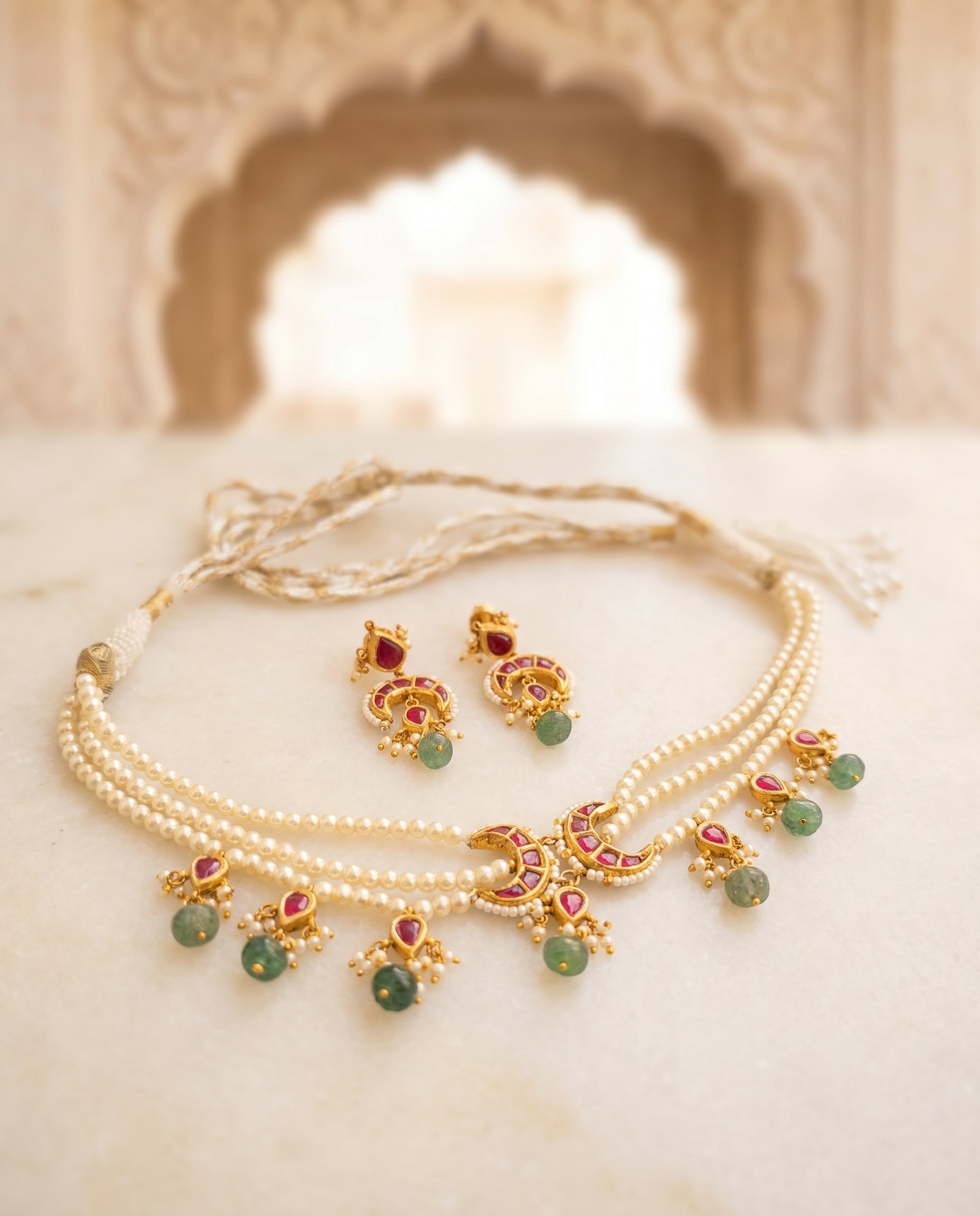 Jharoka Moon choker set | Vama Gears