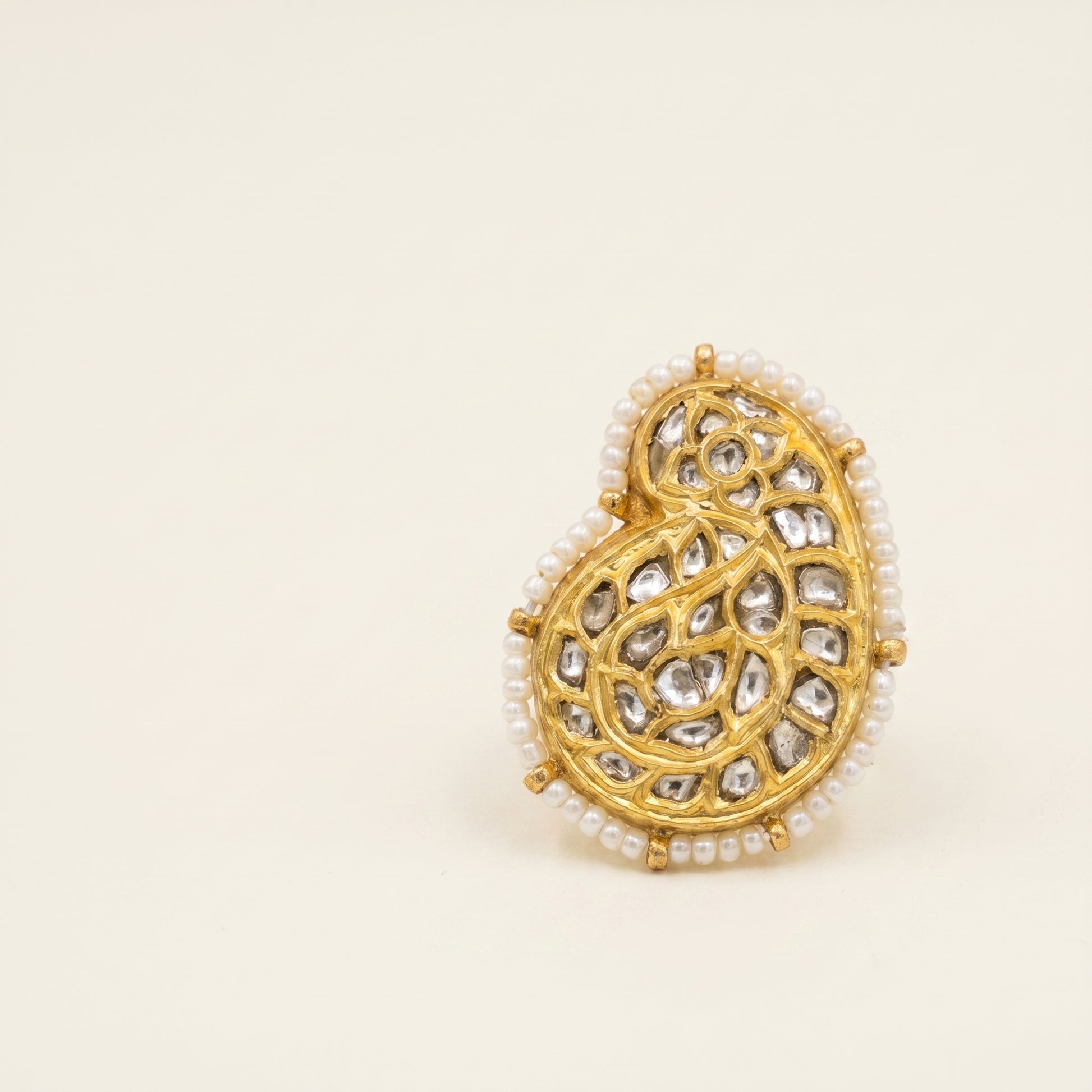 Jharoka Spiral cocktail ring | Vama Gears