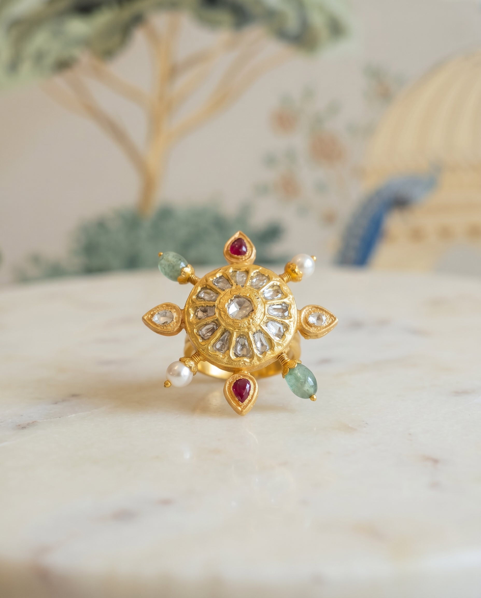 Jharoka Sun radiant ring | Vama Gears