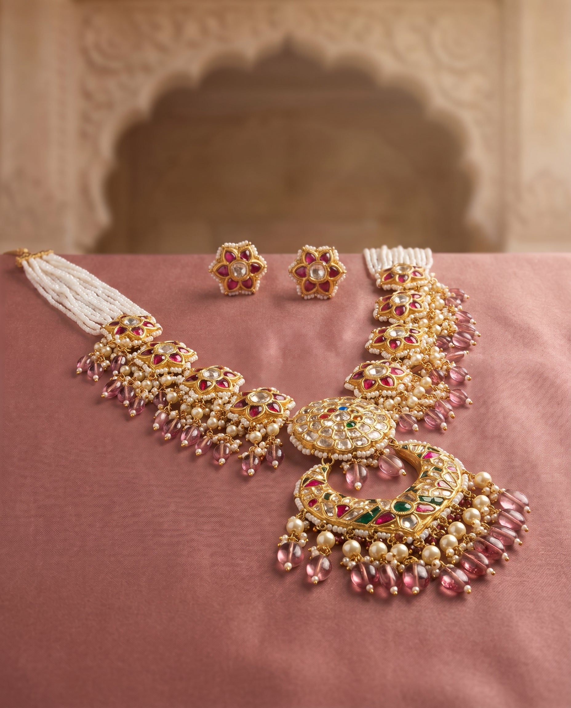 Jharoka Star chandballi set | Vama Gears
