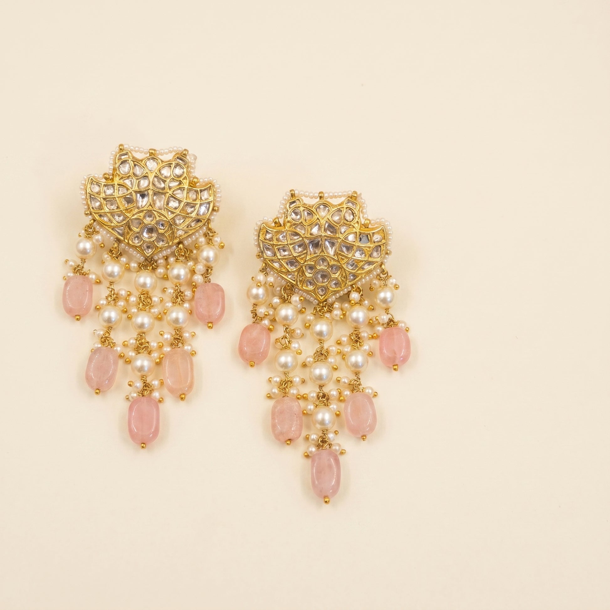 Jharoka Flower dangler earrings | Vama Gears