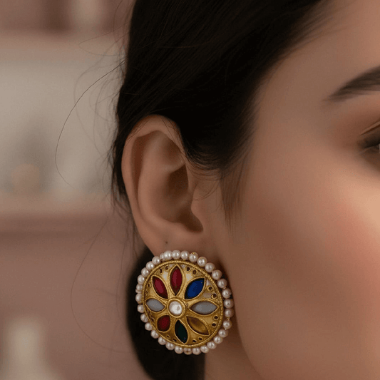 Classic Pearl Fish Hook Jhumkas